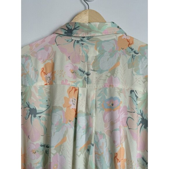 L'Atiste Floral Utility Jogger Jumpsuit Sz 2X Roll Tab Sleeve Cottagecore Casual - Picture 9 of 13